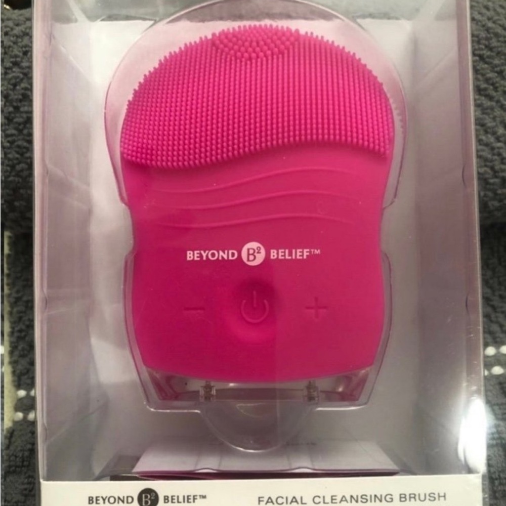 Pink Facial Cleansing Brush - Silicone Sonic Cleansing Tool